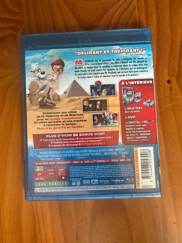 blu-ray m. peabody en sherman de tijdreizen – photo 4